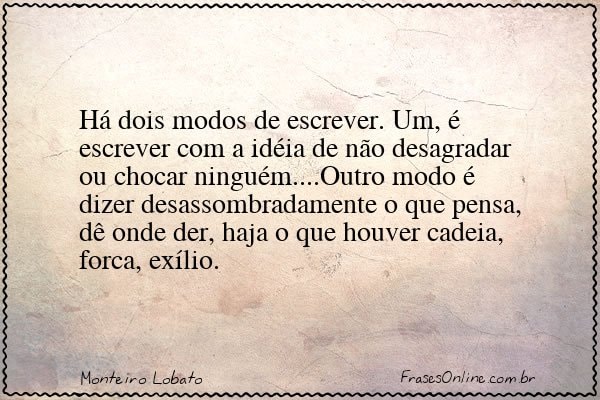 Frase de Monteiro Lobato