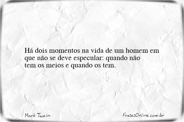 Frase de Mark Twain
