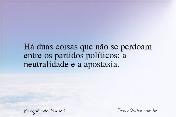Frase de Marquês de Maricá