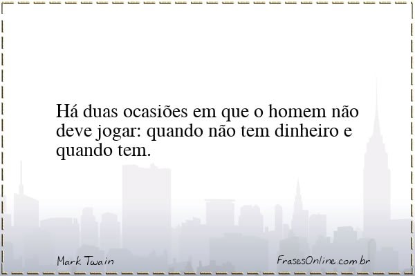 Frase de Mark Twain