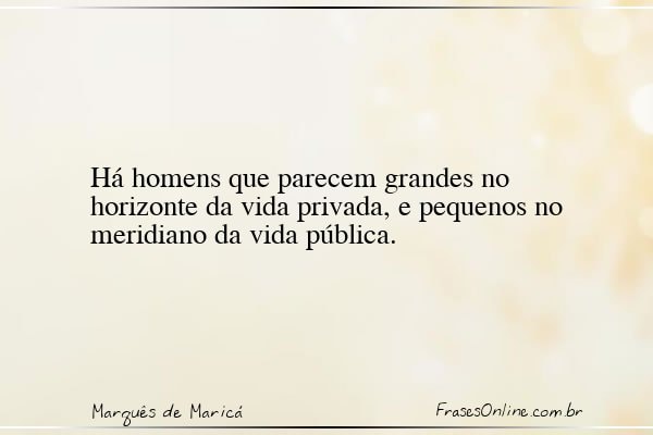 Frase de Marquês de Maricá