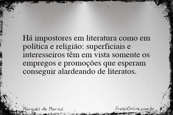 Frase de Marquês de Maricá