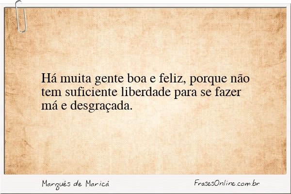 Frase de Marquês de Maricá