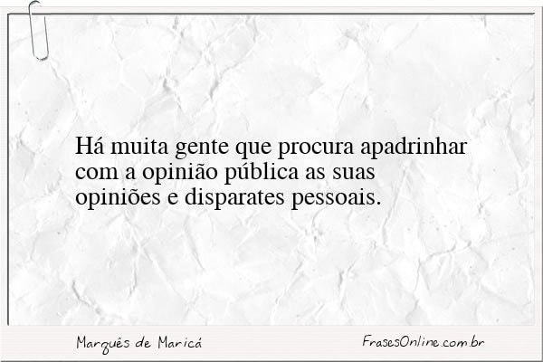 Frase de Marquês de Maricá