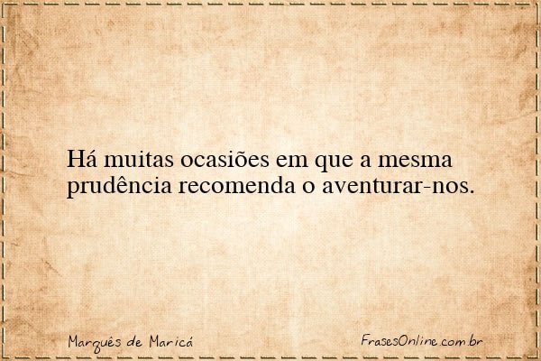 Frase de Marquês de Maricá