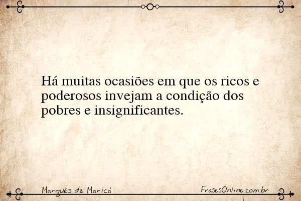 Frase de Marquês de Maricá