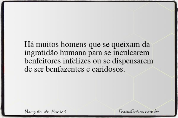 Frase de Marquês de Maricá