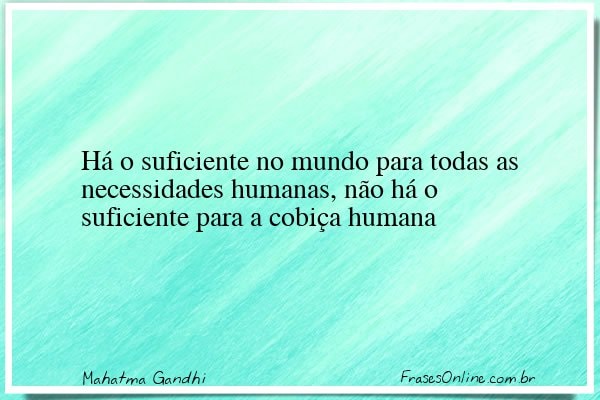 Frase de Mahatma Gandhi
