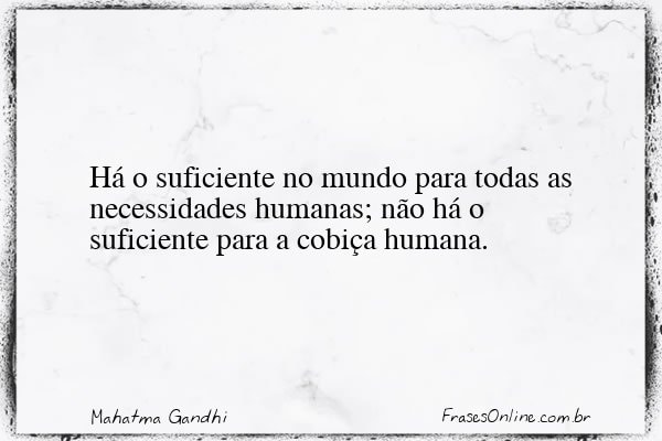 Frase de Mahatma Gandhi