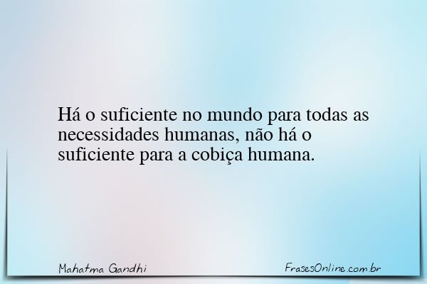 Frase de Mahatma Gandhi