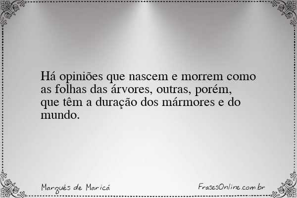 Frase de Marquês de Maricá