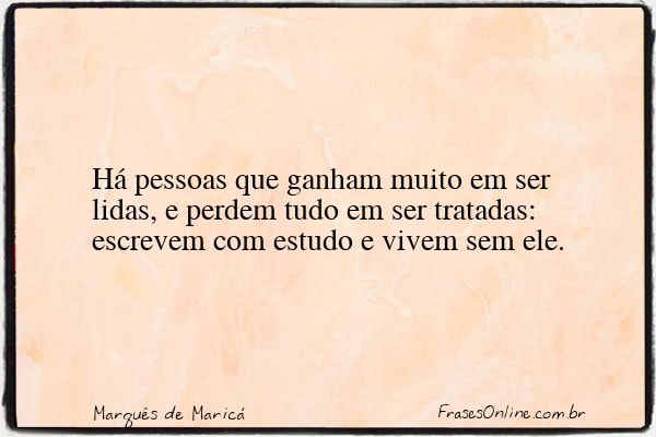 Frase de Marquês de Maricá