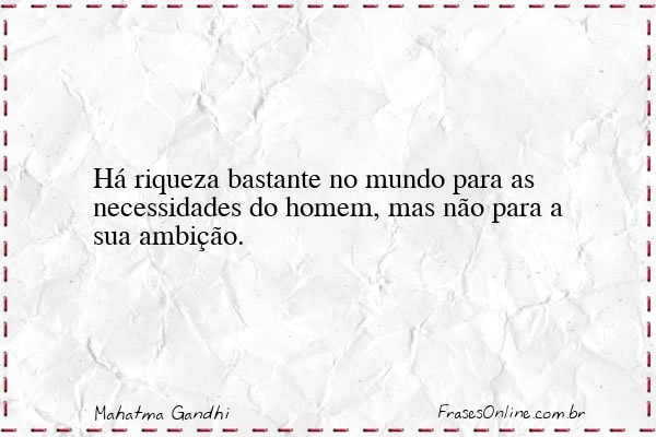 Frase de Mahatma Gandhi