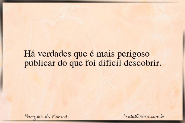 Frase de Marquês de Maricá