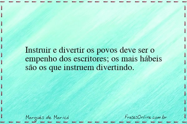 Frase de Marquês de Maricá