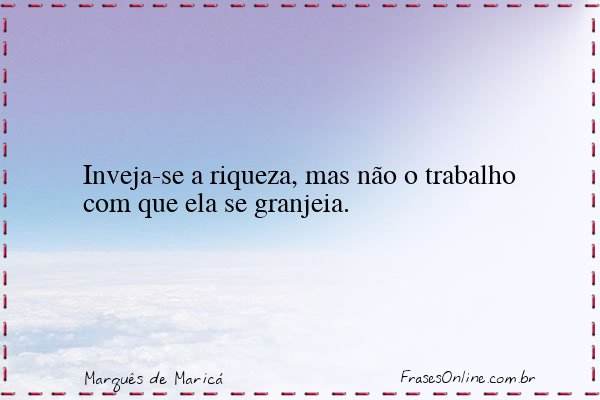 Frase de Marquês de Maricá