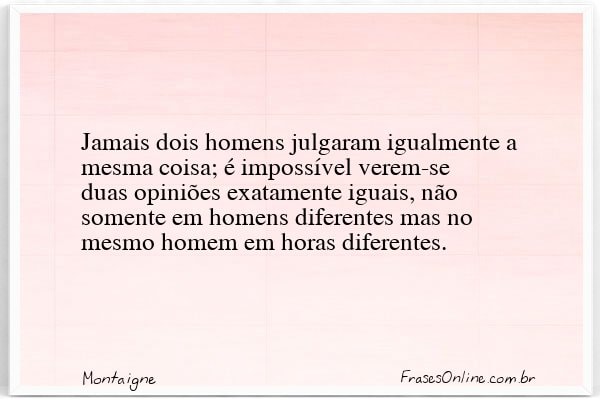 Frase de Montaigne