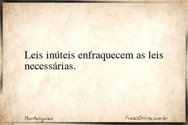 Frase de Montesquieu