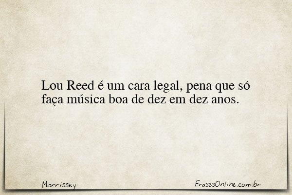 Frase de Morrissey