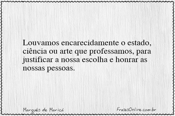 Frase de Marquês de Maricá