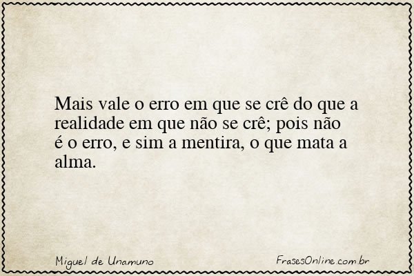 Frase de Miguel de Unamuno