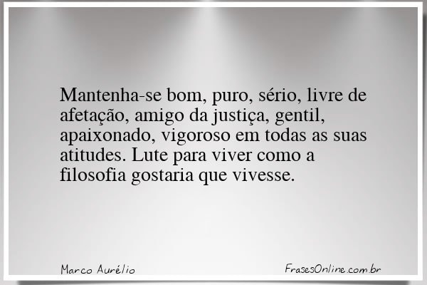 Frase de Marco Aurélio