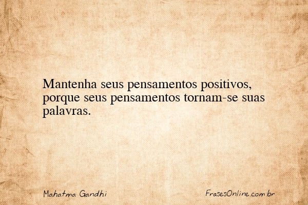 Frase de Mahatma Gandhi
