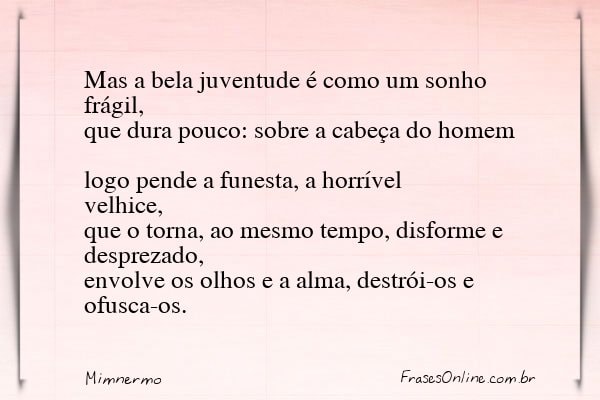 Frase de Mimnermo
