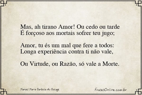 Frase de Manuel Maria Barbosa du Bocage