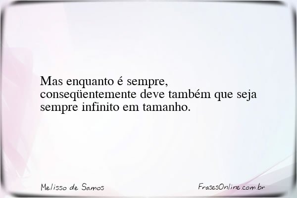 Frase de Melisso de Samos