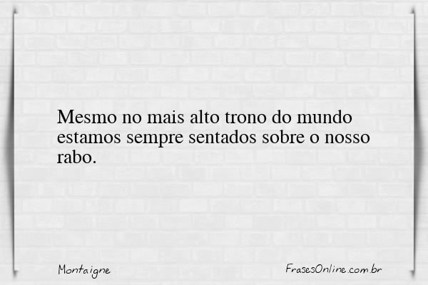 Frase de Montaigne