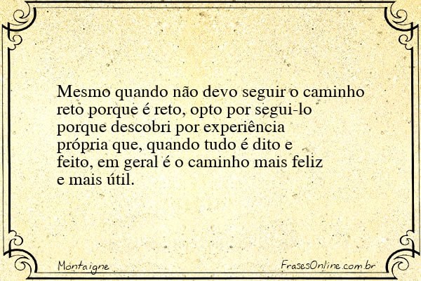Frase de Montaigne