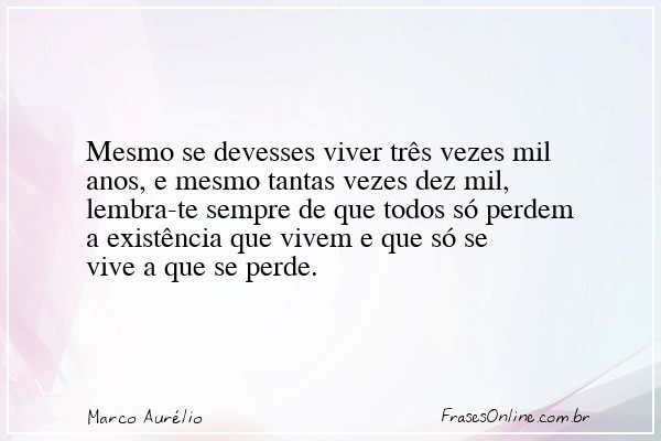 Frase de Marco Aurélio