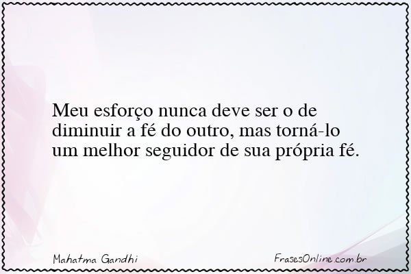 Frase de Mahatma Gandhi