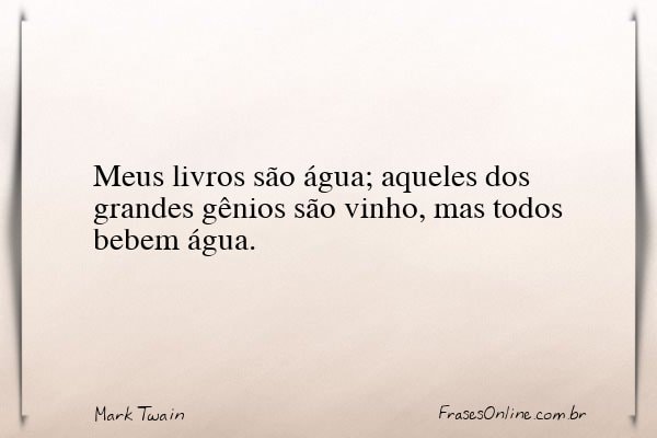 Frase de Mark Twain