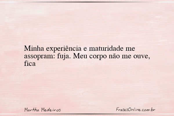 Frase de Martha Medeiros