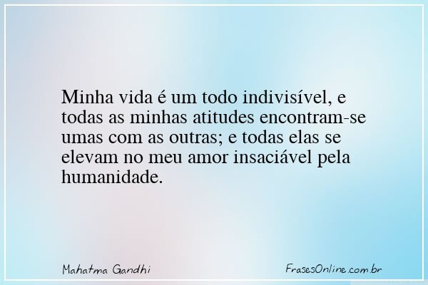 Frase de Mahatma Gandhi