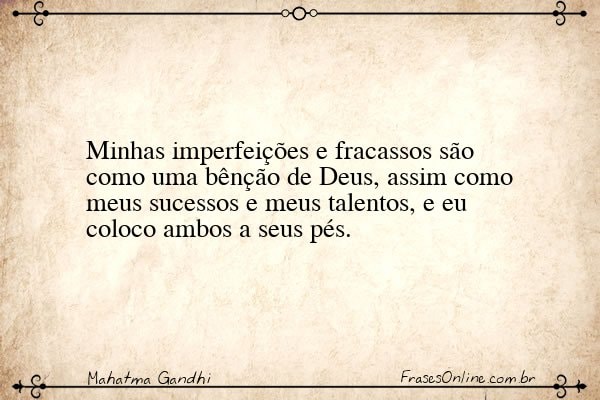 Frase de Mahatma Gandhi