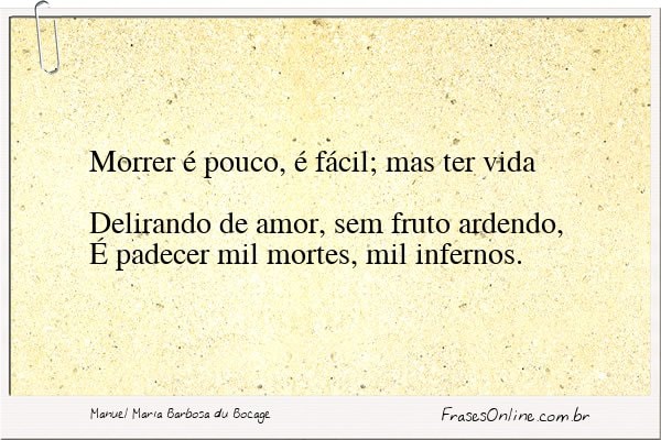 Frase de Manuel Maria Barbosa du Bocage