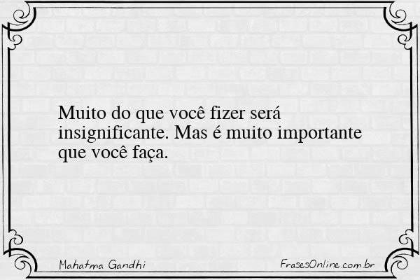 Frase de Mahatma Gandhi
