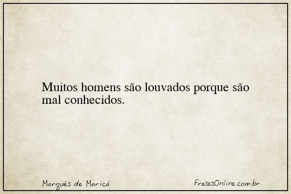 Frase de Marquês de Maricá