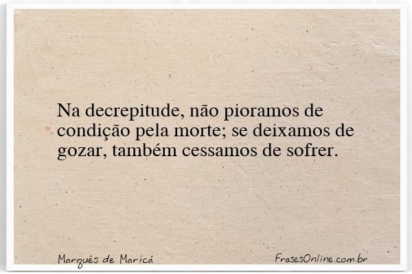 Frase de Marquês de Maricá