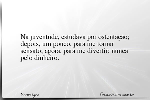 Frase de Montaigne