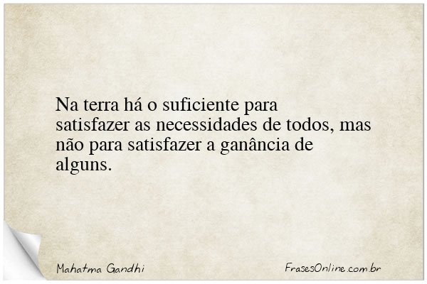 Frase de Mahatma Gandhi