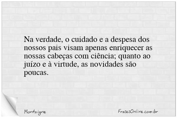 Frase de Montaigne