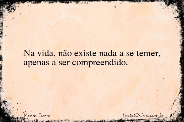 Frase de Marie Curie