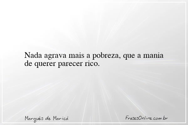 Frase de Marquês de Maricá