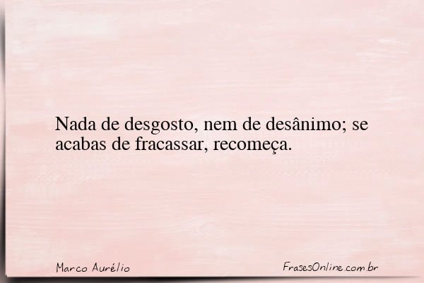 Frase de Marco Aurélio