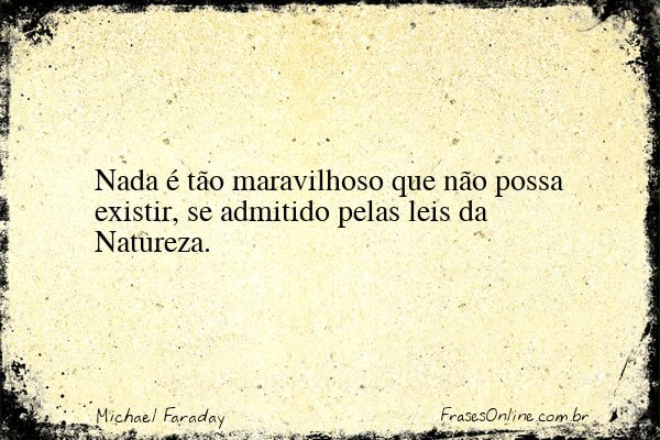Frase de Michael Faraday
