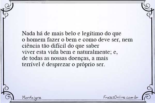 Frase de Montaigne